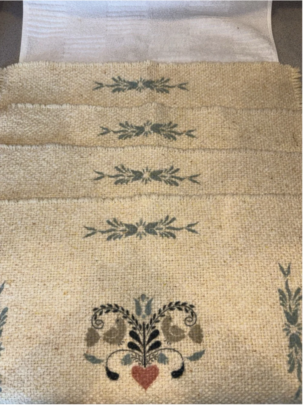 Set of 4 Primitive Country Cottagecore Woven Place